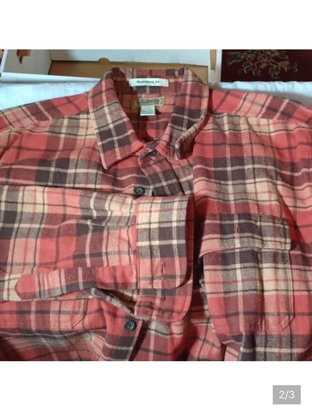 LL Bean men's XXL tall chamois Flannel Top